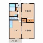 メルローズ本郷　田吉の2DK賃貸アパート　 画像1