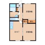 メルローズ本郷　田吉の2DK賃貸アパート　 画像1